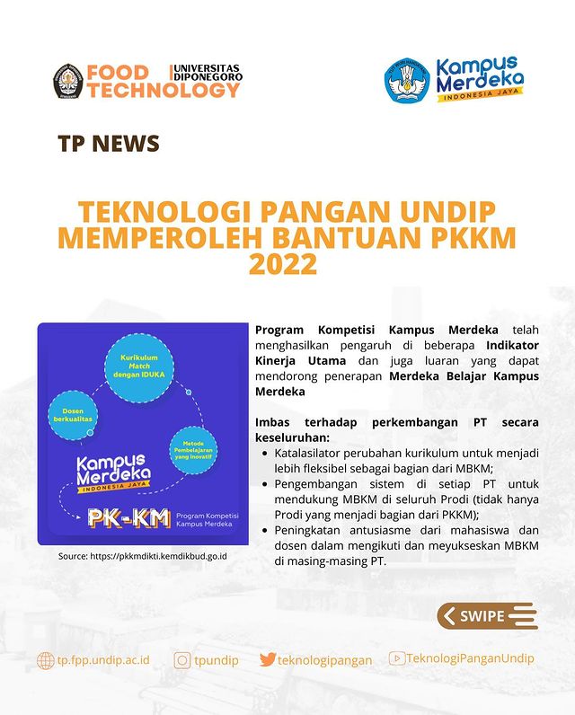 TP UNDIP terpilih memperoleh bantuan PKKM 2022