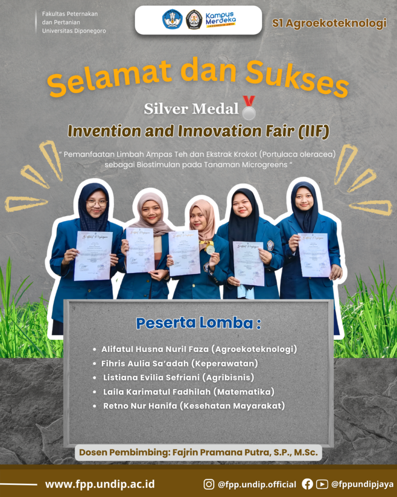 Prestasi S1 Agroekoteknologi FPP Undip