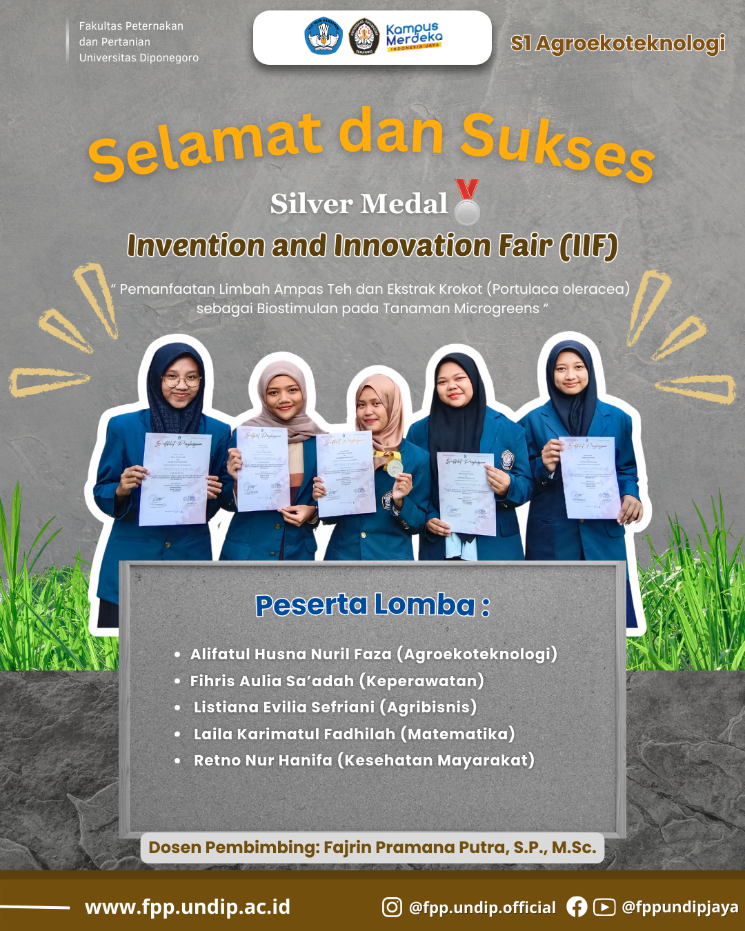 Prestasi S1 Agroekoteknologi FPP Undip